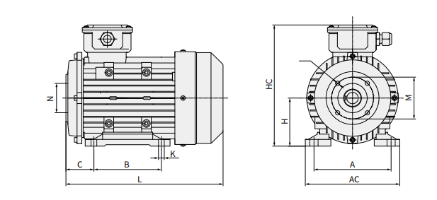 Động cơ trục rỗng 4KW 5.5HP B3 87/61 Trục rỗng 24mm IP55 Bảo vệ 1400 v&ograve;ng/ph&uacute;t Ba pha 380V D&ugrave;ng cho M&aacute;y phun rửa &aacute;p lực v&agrave; Nh&agrave; m&aacute;y giặt 6