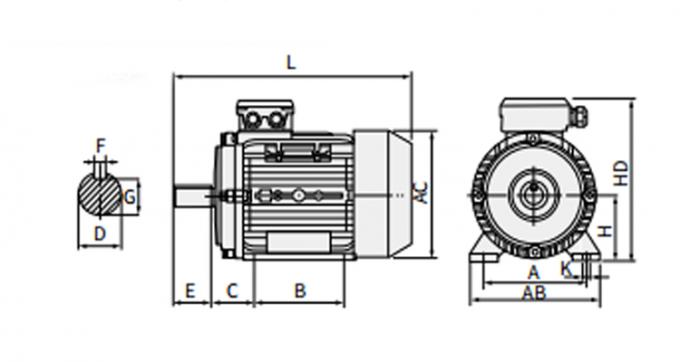 Thương mại 0.09kw 1500rpm Capacitor-Run Asynchronous Induction Motor B5 Không thấm nước 220V AC Voltage 60Hz Cà phê một pha 8